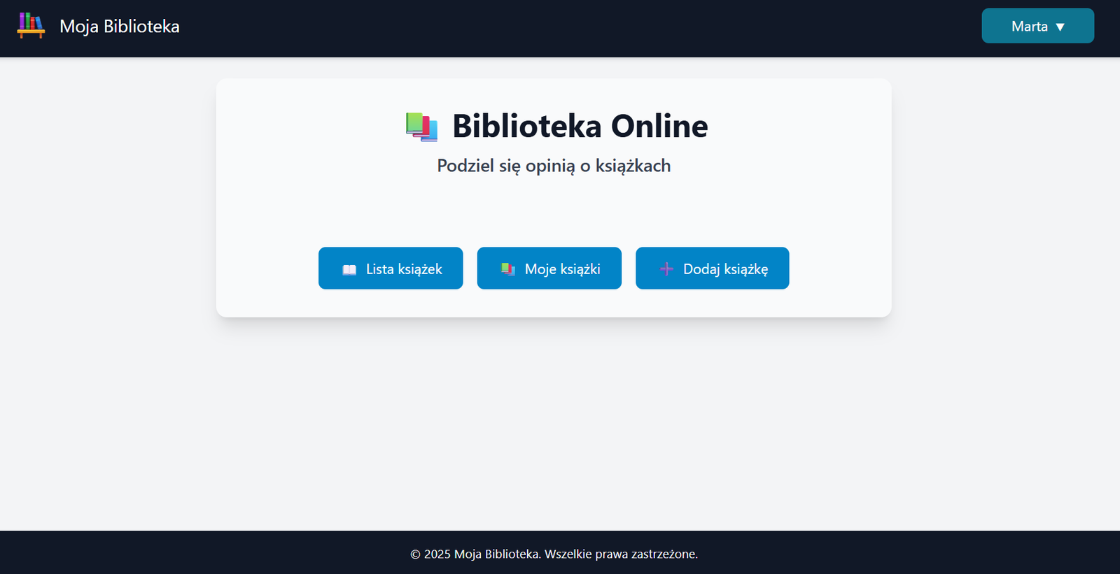 Aplikacja Książki